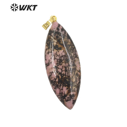 WT-P1946 Wholesale Fashion Handmade Carved Natural Stone Made for Lady Necklace Design Natural Gemstone Necklace