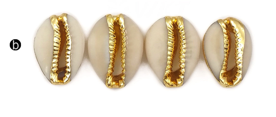 WT-JP119 Wholesale Fashion Natural Gold and Sliver Electroplated Shell Accessories Shell Beads Lovely Tiny Cowrie Shell Pendant