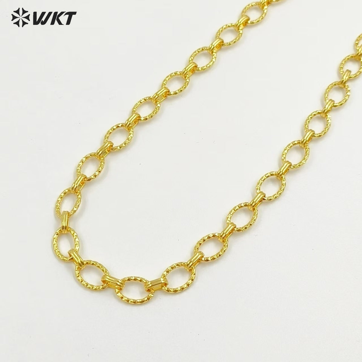 WT-BC247 Amazing Big Oval Shape Jewelry DIy Chain For Luxury Necklace Making With Gold Metal Electroplated Link Accessories