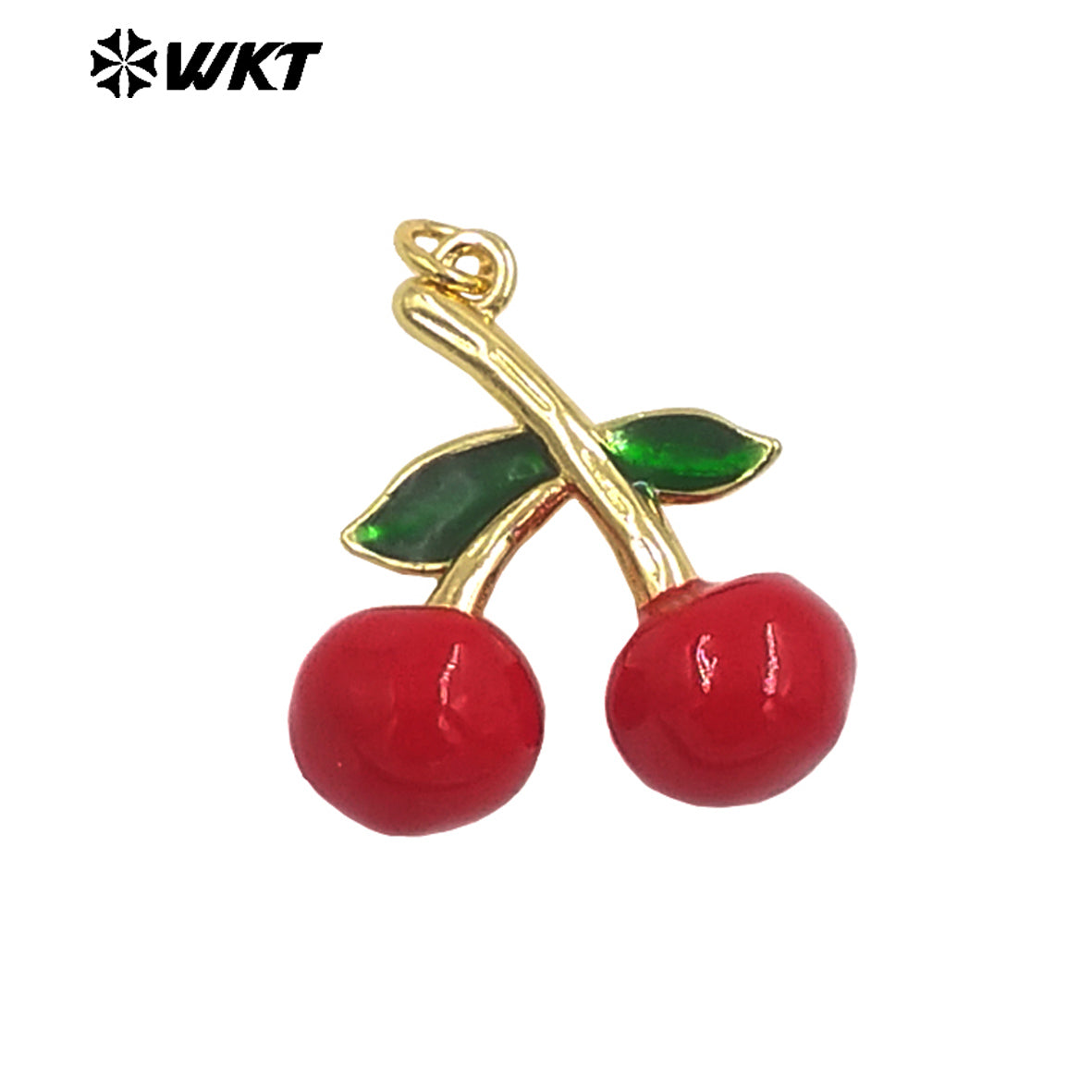 JFE155 Lovely Design Double Cherries Little Pendant Silver Gold Plated Ladies Jewelry Accessory for Handmade Good Quality