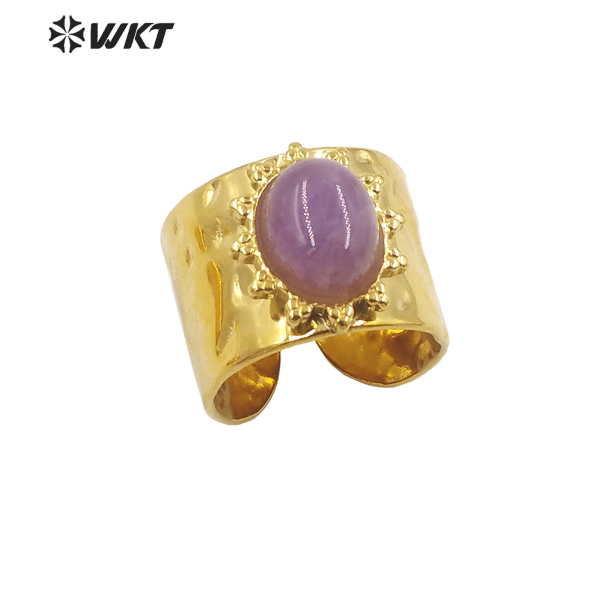 WT-R480 WKT Fashion Design Trendy Gift for Women Colorful High Quality Gorgeous Natural Gemstone Stone Ring