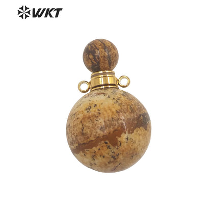 WT-P1930 Fashion Design Trendy New Precious Knife Shaped Colorful Stone Crystal Quartz Perfume Bottle Pendants
