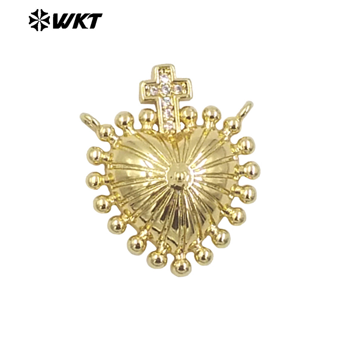 WT-MP293 Amazing New Popular Sant Heart Gold Plated Brass Religious Jewelry Pendants for Necklace
