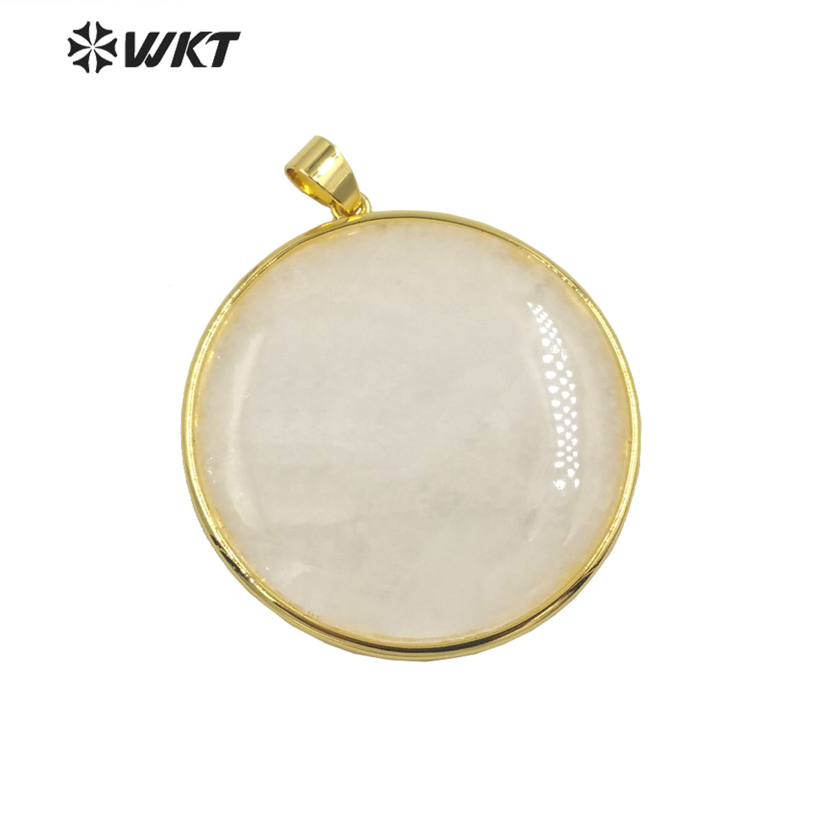 WT-P1798 Lovely Round Bohemia Pendant Color Stone 18k Real Gold Plated Ladies Jewelry Accessories Pendant Natural Stone Pendant