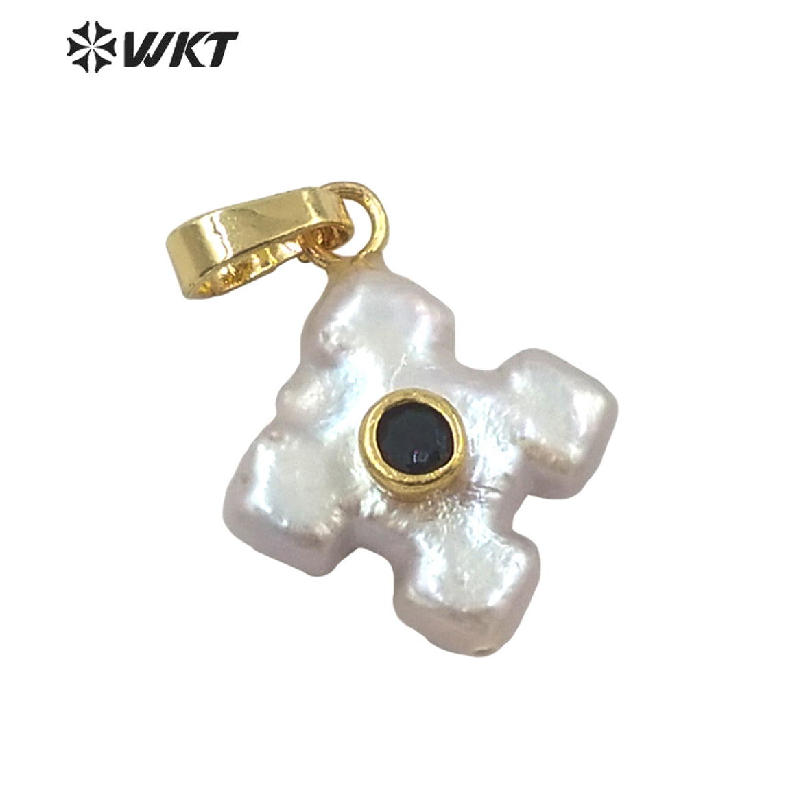 WT-JP247 Amazing Elegant Natural Irregular Freshwater Pearl Charm Pendant Women's Fashion Leaf Shape Pearl Pendants for Friends