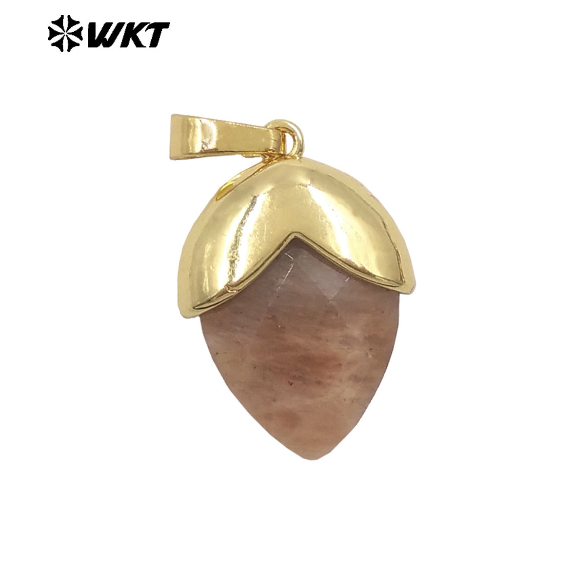 WT-P2016 High Quality Gold Plated Multi Color Natural Gemstones Labradorite Tiger Eye Stone Pendants For Jewelry DIY Accessories