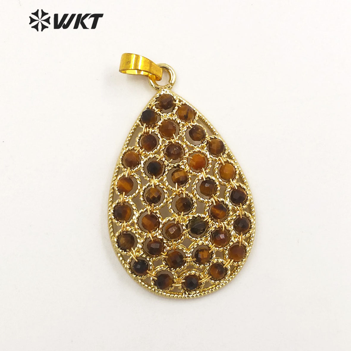 WT-P1927 Fashion Design Trendy New Precious Drop Shaped Colorful Stone Oval Amazonite Amethyst Gemstone Pendants