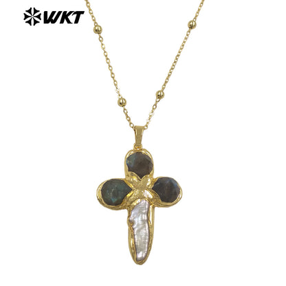 WT-JN284 Lastely Populared Design Necklace With 18k Gold Plated for Women Precious Birthday Gifts