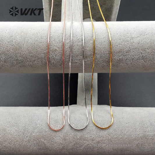 WT-N1036 WKT New Necklace Fashion Jewelry Elegant Brass Necklace Snake Chain