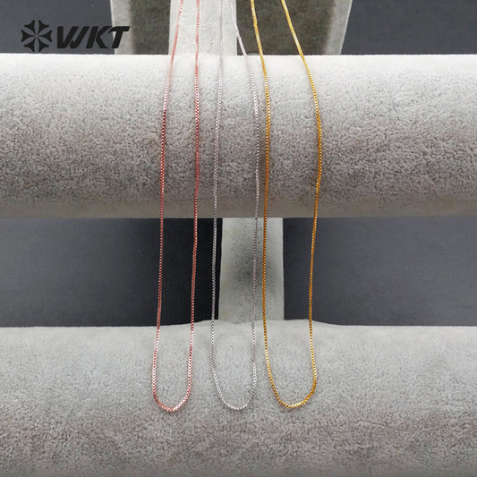 WT-N1044 WKT New Necklace Fashion Jewelry Exquisite Brass Necklace Chain 18k Real Gold Plated Resist Tarnishable Jewelry Chain