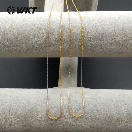 WT-N1063 WKT Unique New Arrival Wholesale Fashion Link Chain Real Gold Plated Generous Brass Necklace Chain