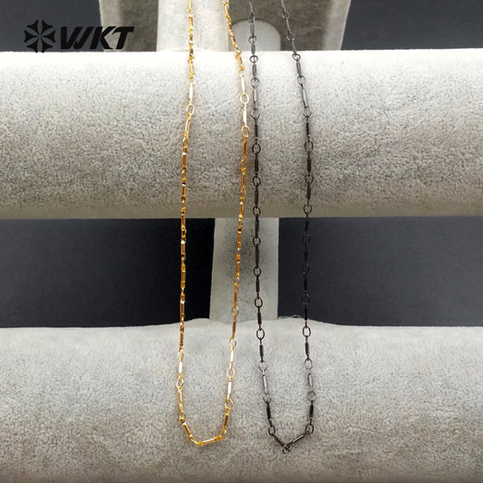 WT-N1065 WKT Wholesale Fashion New Arrival Link Chain Popular Stick Brass Necklace Chain 1*8mm