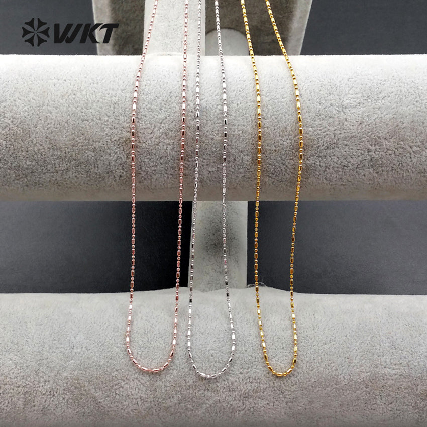 WT-N1042 WKT New Necklace Fashion Trendy Jewelry Best Electroplated Resist Tarnishable Brass Necklace Chain