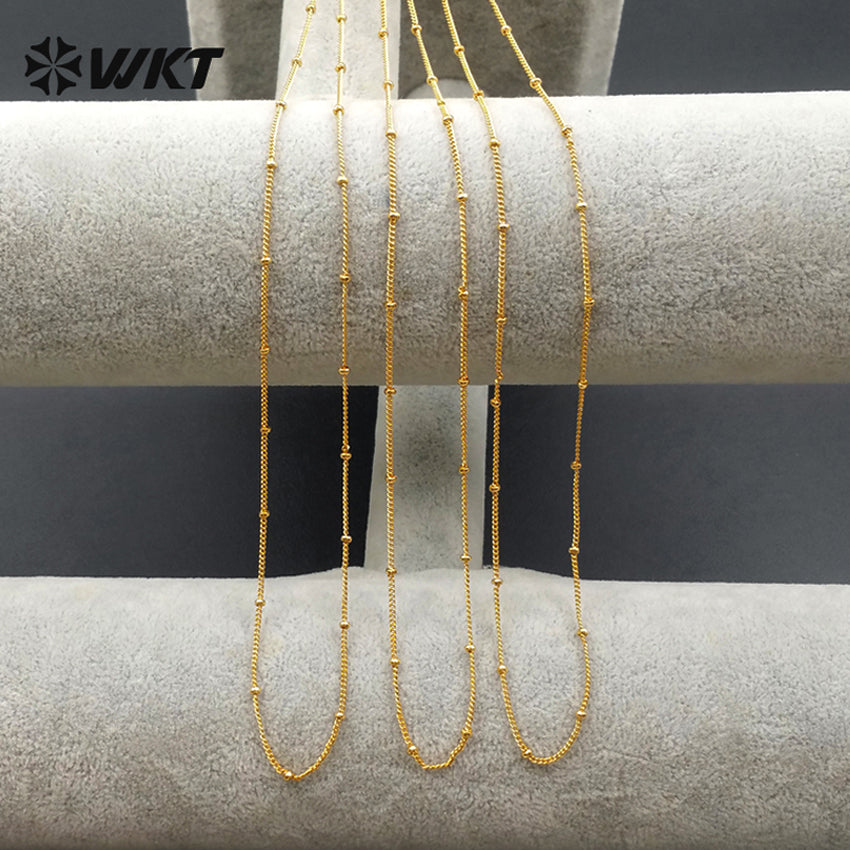 WT-N1062 WKT Wholesale Fashion Design New Arrival Fashion Real Gold Plated Generous Brass Necklace Chain