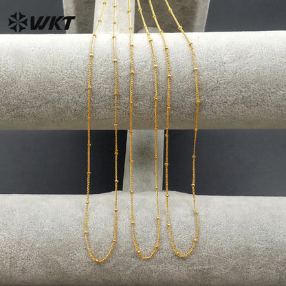 WT-N1062 WKT Wholesale Fashion Design New Arrival Fashion Real Gold Plated Generous Brass Necklace Chain