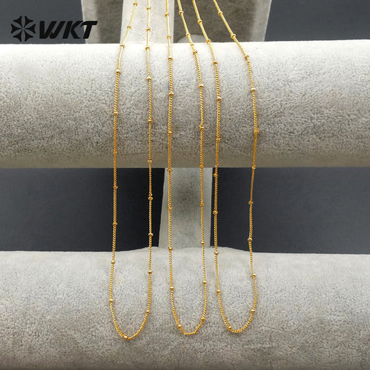 WT-N1062 WKT Wholesale Fashion Design New Arrival Fashion Real Gold Plated Generous Brass Necklace Chain