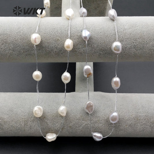 WT-N1054 WKT New Fashion Generous Necklace for Women Decoration Jewelry Gorgeous Real Pearl Necklace
