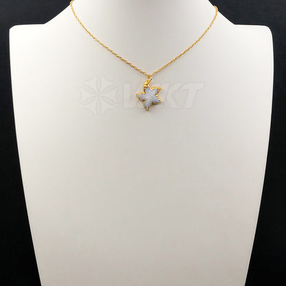 WT-N993Wholesale Hot Sale Natural Sea Shell Necklace 18 Inch 24K Real Gold Plated Generous Special Girl Gift High Quality