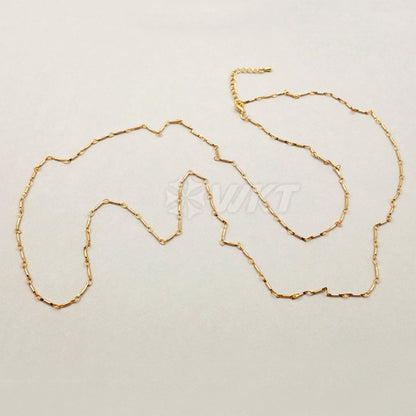 WT-N1059 Wholesale New Arrival Elegant Real Gold Plating Stick Shape Generous Brass Necklace Chain