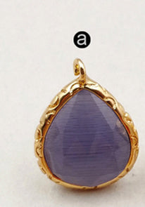 JF171 Wholesale WKT Cat Eyes Studs Earring Findings Water Drop Shape Studs Earring Accessory