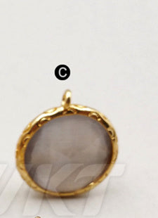 JF170 Wholesale Beautiful Cat Eyes Studs Earring Finding With Best Pure Gold Electroplate Round Shape Studs Earring Finding