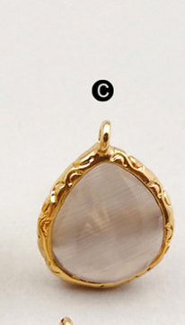 JF171 Wholesale WKT Cat Eyes Studs Earring Findings Water Drop Shape Studs Earring Accessory