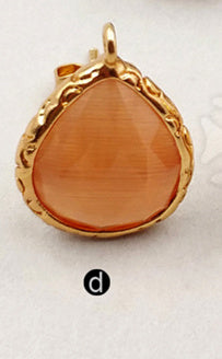 JF171 Wholesale WKT Cat Eyes Studs Earring Findings Water Drop Shape Studs Earring Accessory