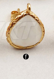 JF171 Wholesale WKT Cat Eyes Studs Earring Findings Water Drop Shape Studs Earring Accessory