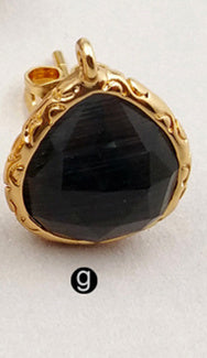 JF171 Wholesale WKT Cat Eyes Studs Earring Findings Water Drop Shape Studs Earring Accessory