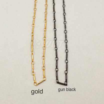 WT-N1065 WKT Wholesale Fashion New Arrival Link Chain Popular Stick Brass Necklace Chain 1*8mm