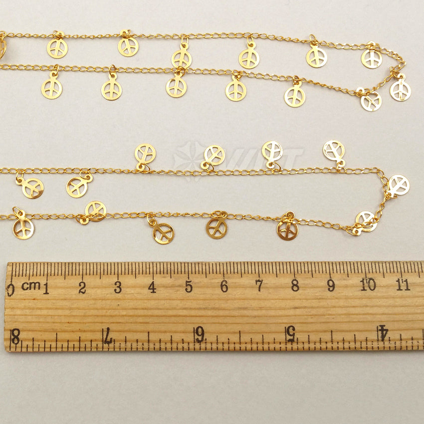 WT-N1061 Unique Design New Style Arrival Real Gold Plated Special Shape Generous Brass Necklace Chain
