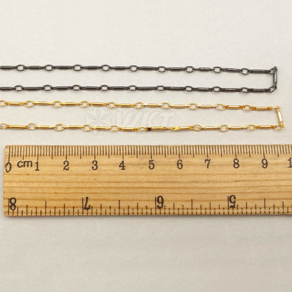 WT-N1065 WKT Wholesale Fashion New Arrival Link Chain Popular Stick Brass Necklace Chain 1*8mm
