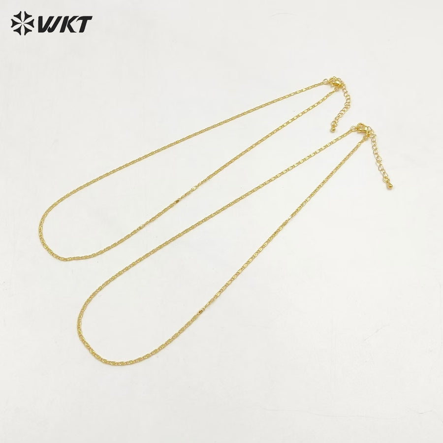 WT-BFN035 Beautiful and Delicate High Quality Women Gold Chain With 18k Gold Plated Brass Bracelet Chain Necklace