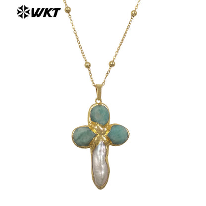 WT-JN284 Lastely Populared Design Necklace With 18k Gold Plated for Women Precious Birthday Gifts
