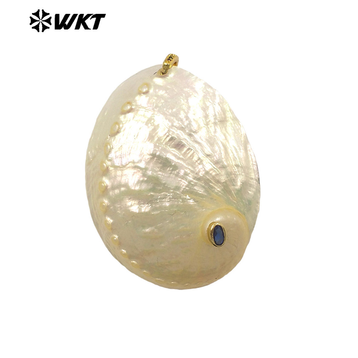 WT-JP498 Wonderful Trendy Natural Trumpet Setting In Zircon Gold Charm Pendants As Women Summer Series Necklace Accessory