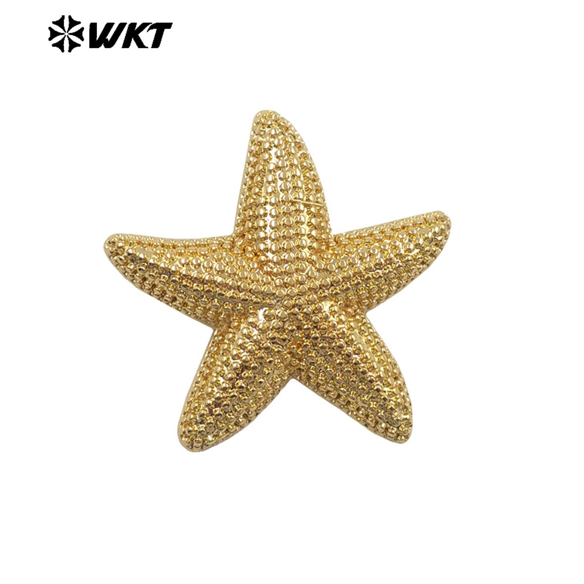 WT-P2081 High Quality 18K Gold Plated On Brass Metal Starfish Shape Little Pendants For Women Handmade Earrings DIY Design