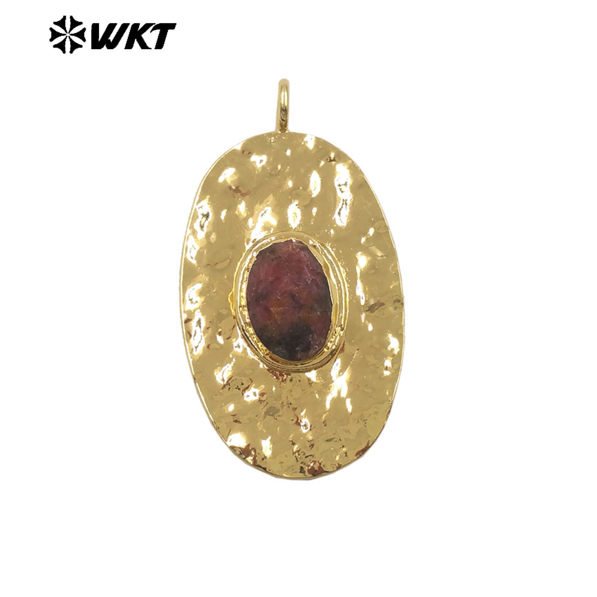 WT-P2104 Fresh Design 18K Gold Electroplated With Natural Gemstones Long Pendants For Women Simple Necklace DIY Making