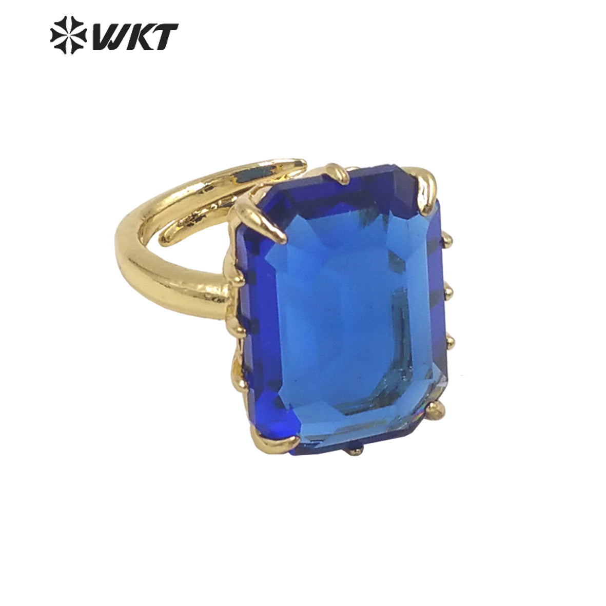 WT-R483 WKT Fashion Design Trendy Gift for Women Colorful High Quality Gorgeous Natural Crystal Stone Ring