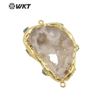 WT-P1722 2021 Fine Jewelry Geode Quartz Pendant Beautiful and Nice Jewelry Pendant As a Gift for Big Party so Luxury