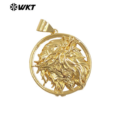 JFE145 Amazing Yellow Brass Gold Plated People Pendant Four Unique Designs Single Hoop For Fashion Jewelry Accessories Making