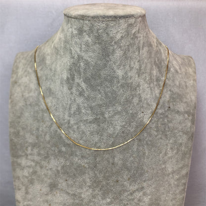 WT-BFN022 Nice and Attractive Jewelry 18k Real Gold Plated Box Chain in Adjustable Brass Pin Chain Women Jewelry Finding Chain