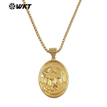WT-JFN32 Exquisite Women Necklace With Religious Pendant Charms Yellow Brass Gold Plated Fashion Daily Jewelry Accessories