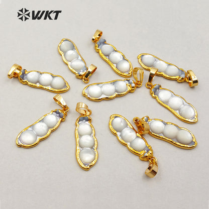 WT-P1156 Wholesale Hot Sale Generous Design Pendants Natural Freshwater Pearl 10*30mm 24K Real Gold Plated Fashion Girl Gift
