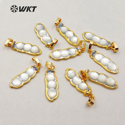 WT-P1156 Wholesale Hot Sale Generous Design Pendants Natural Freshwater Pearl 10*30mm 24K Real Gold Plated Fashion Girl Gift