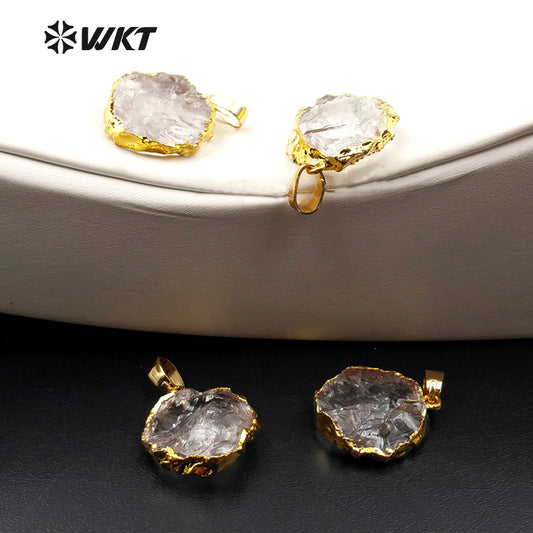 WT-P1228 WKT New Arrival Fashion Jewelry for Women Decoration Jewelry Round Shape Crystal Quartz Pendant