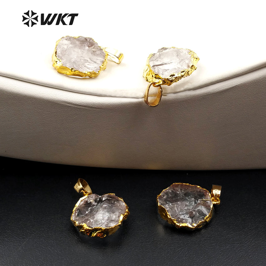 WT-P1228 WKT New Arrival Fashion Jewelry for Women Decoration Jewelry Round Shape Crystal Quartz Pendant