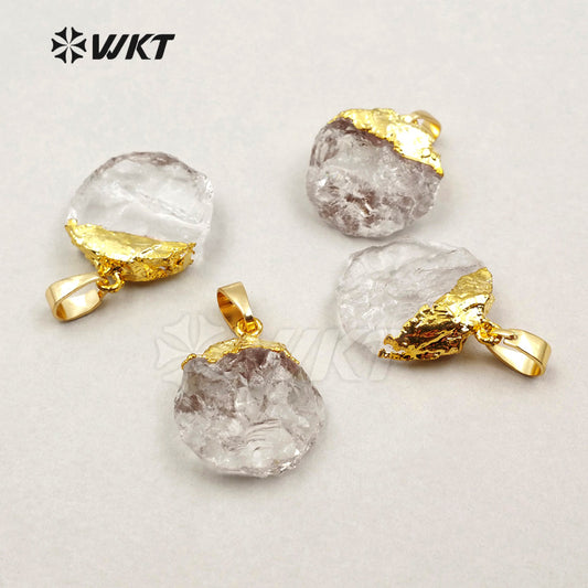 WT-P1230 WKT New Arrival Fashion Jewelry for Women Decoration Jewelry Round Shape Crystal Quartz Pendant