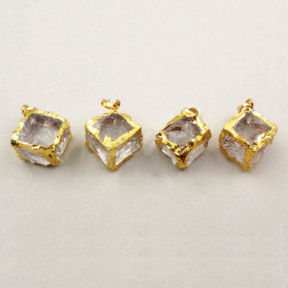 WT-P1227 WKT New Arrival Fashion Jewelry for Women Decoration Jewelry Cubic Shape Crystal Quartz Pendant