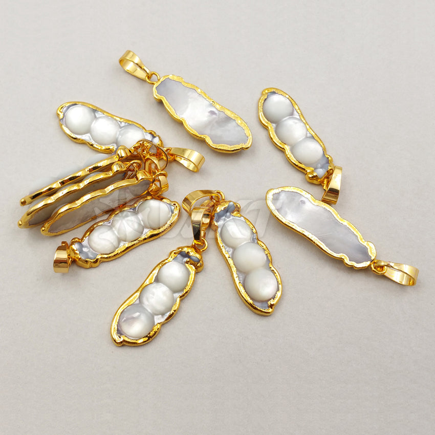 WT-P1156 Wholesale Hot Sale Generous Design Pendants Natural Freshwater Pearl 10*30mm 24K Real Gold Plated Fashion Girl Gift