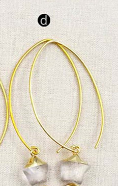 WT-E408 New Arrival ! Multi-optional Natural Gemstone Earrings Exquisite Design Mini Star Shape Earrings Brass Hook Earrings